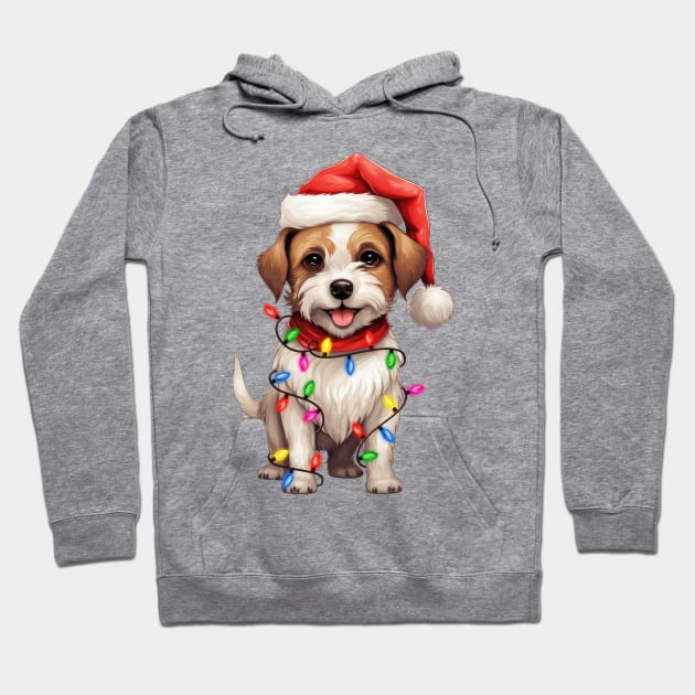 Christmas Jack Russell Terrier Hoodie by Chromatic Fusion Studio